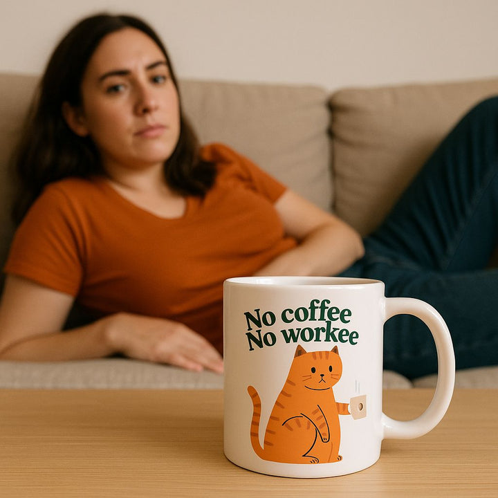 Workie? Not Without Coffee Ceramic Mug