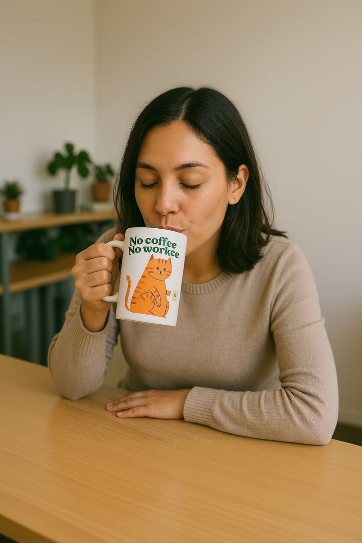 Workie? Not Without Coffee Ceramic Mug