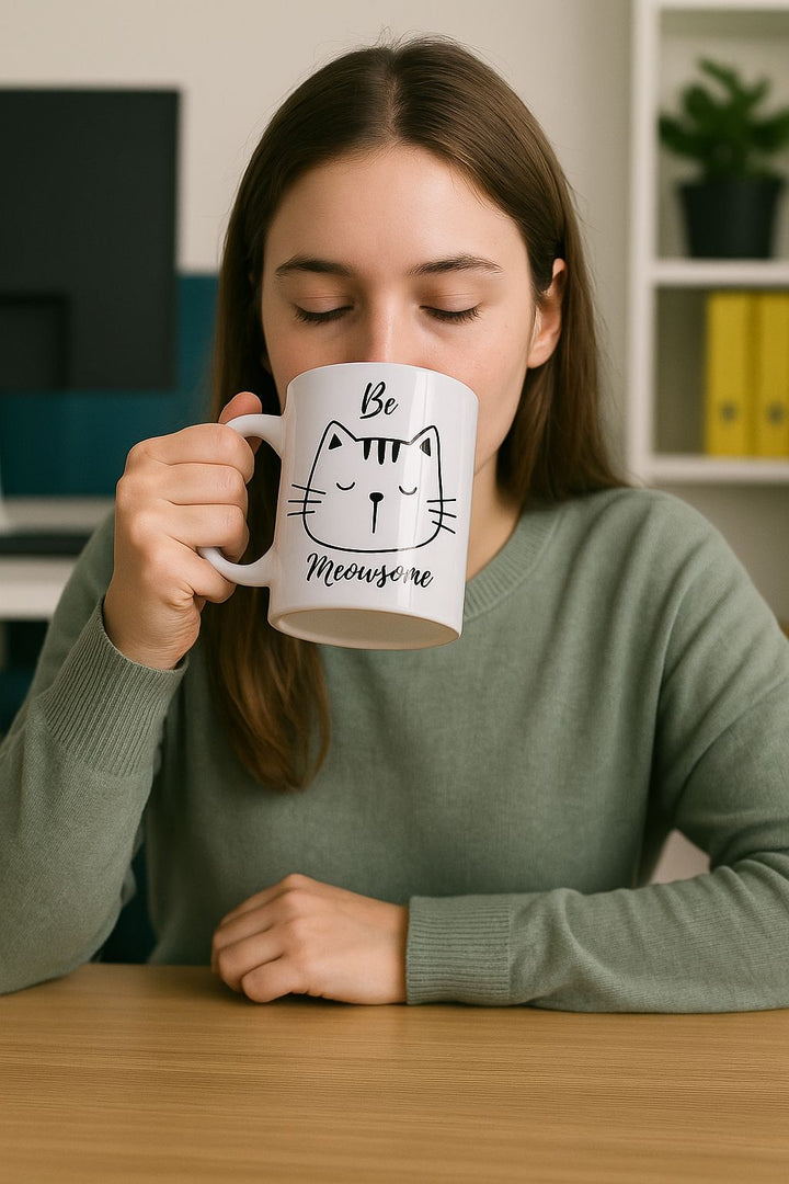 Be Meowsome Ceramic Coffee Mug